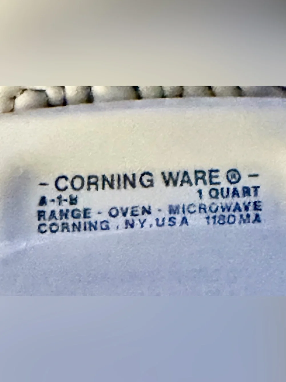 Corningware Pyroceram 1Qt Casserole L’Echalote